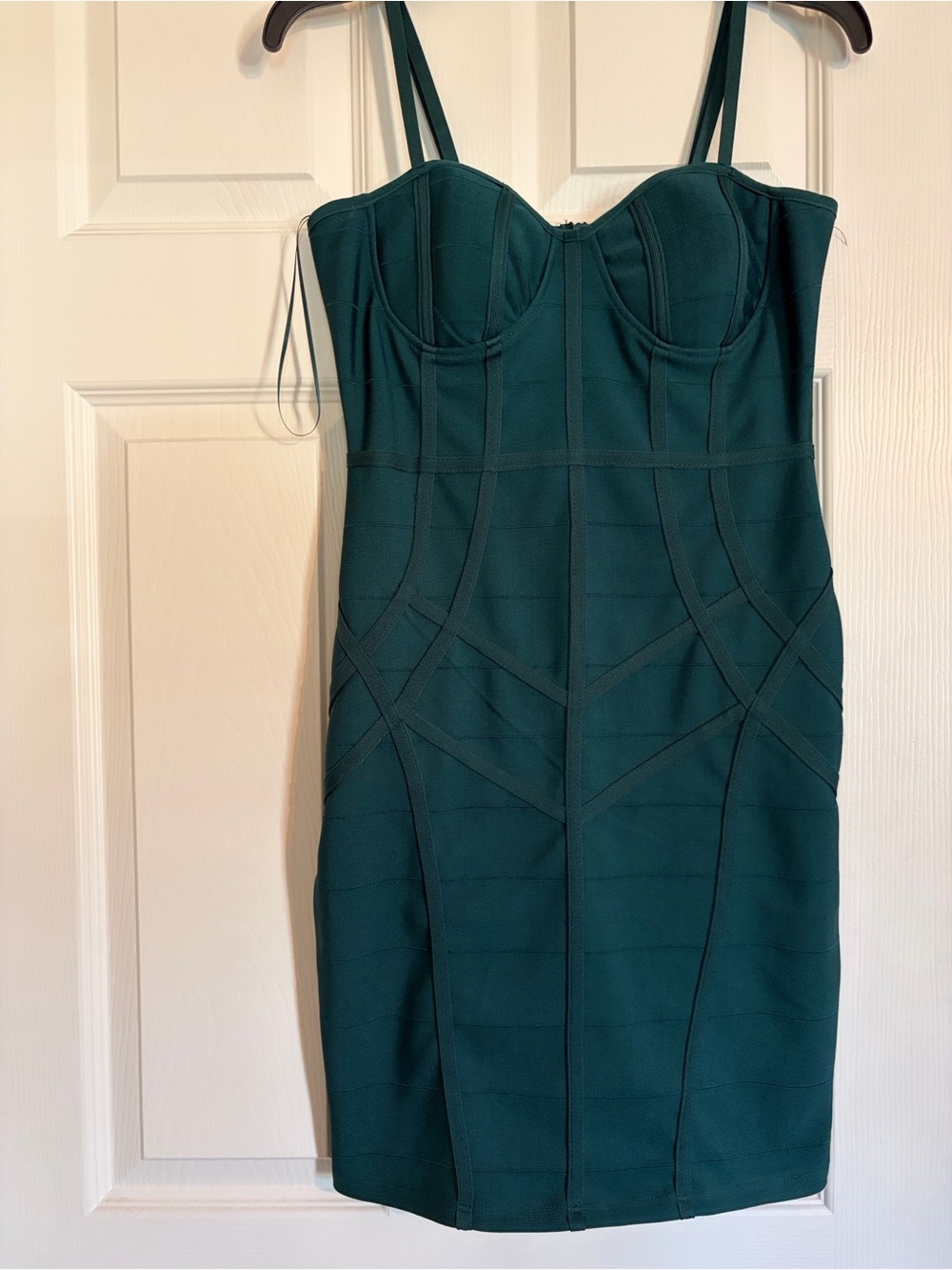 Haute Monde Emerald Green Strappy Bandage Dress